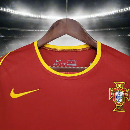 Portugal 02-04 Home Retro Shirt collar