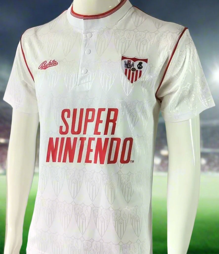 Sevilla 90-92 Home Retro Shirt crest