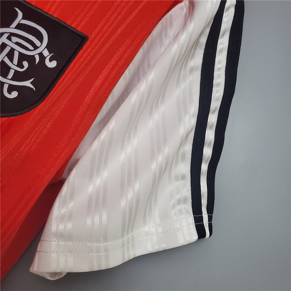 Rangers  95-96 Away Retro Shirt sleeve