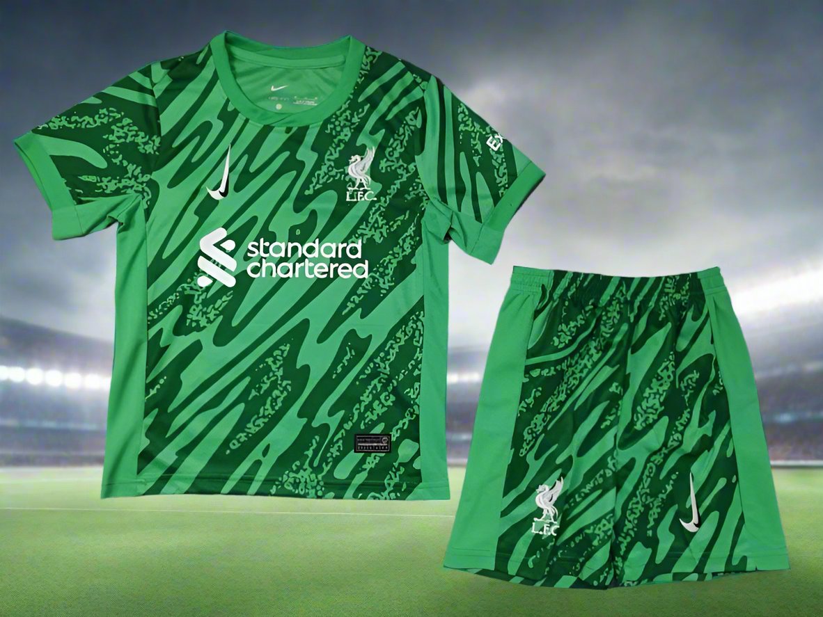 Liverpool Kids 24-25 Goalkeeper Kit Green