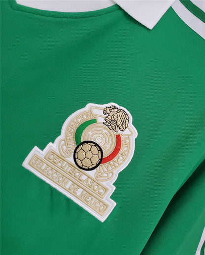 Mexico 86-87 Home Retro Shirt crest