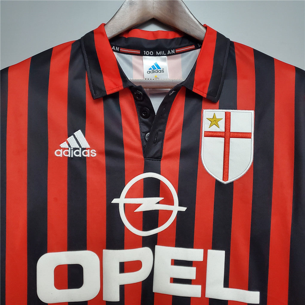 AC Milan 99-00 Home Retro Shirt collar