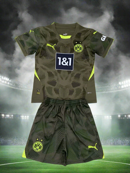 Borussia Dortmund Kids 23-24 Goalkeeper Kit Green