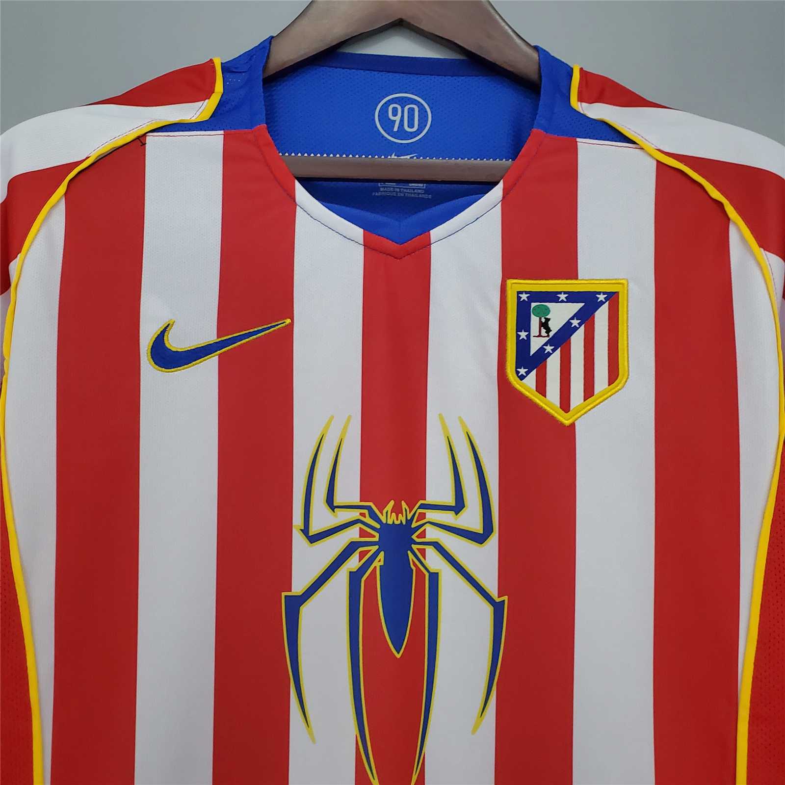 Atletico Madrid 04-05 Home 2 Retro Shirt neck