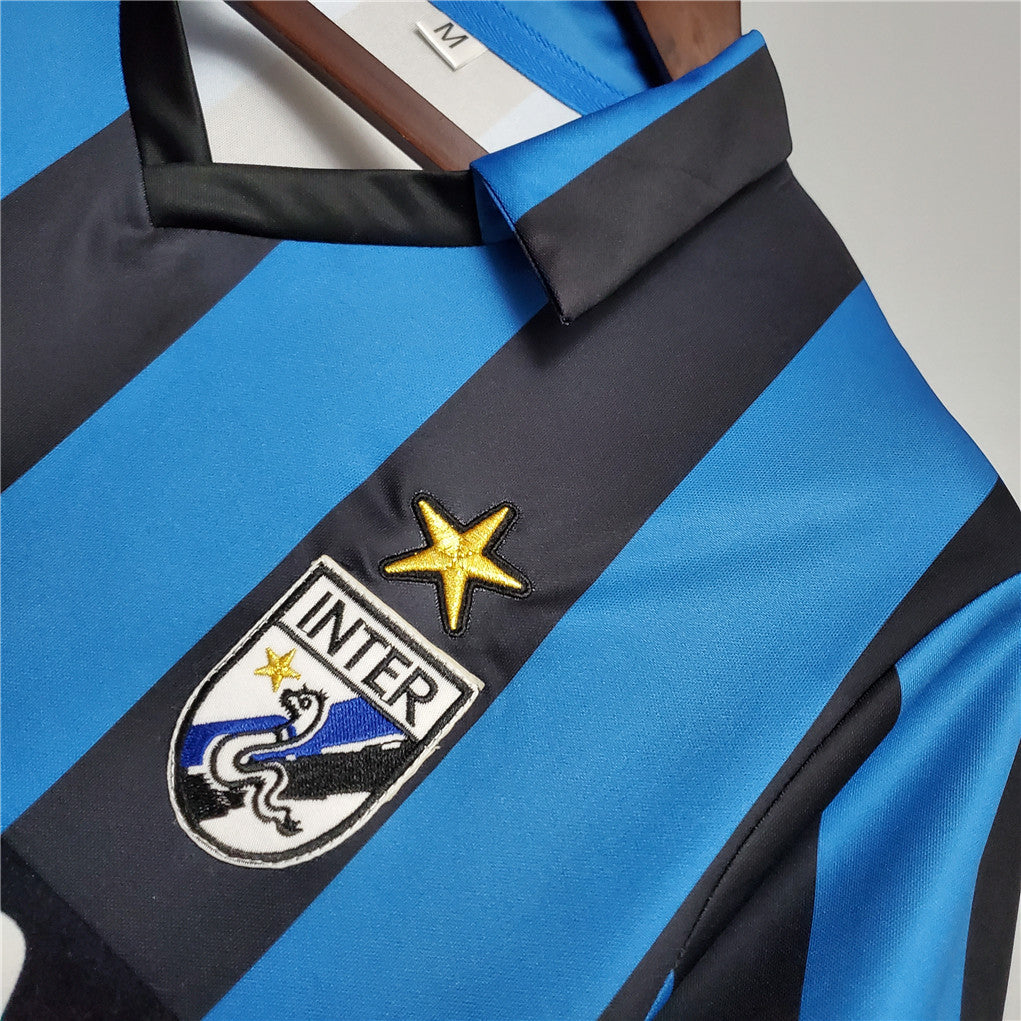 Inter Milan 88-89 Home Retro Shirt crest