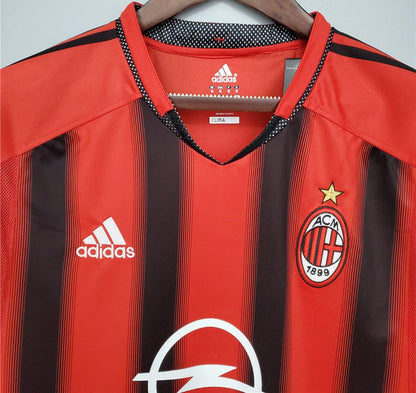 AC Milan 04-05 Home Retro Shirt collar