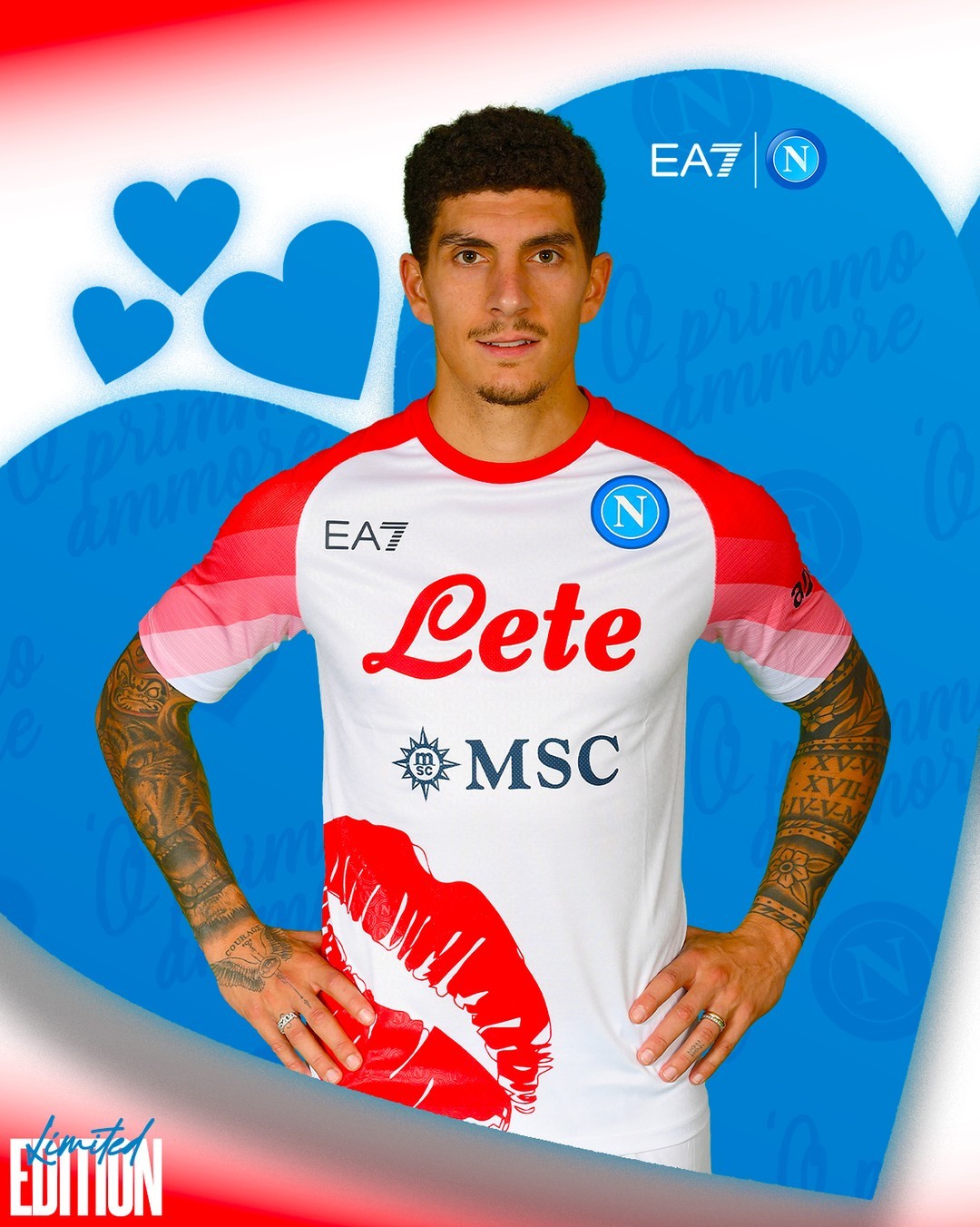 SSC Napoli 22-23 Valentine's Day Shirt model