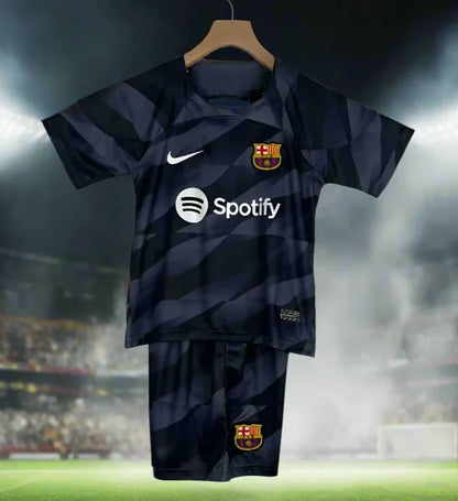 Barcelona Kids 23-24 Goalkeeper Kit Black