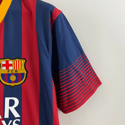 Barcelona 13-14 Home Retro Shirt sleeve