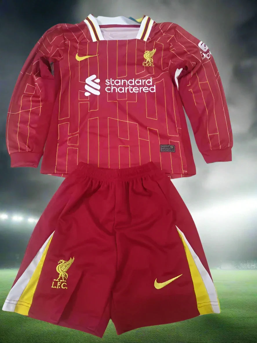 Liverpool Kids 24-25 Home Long Sleeve Kit