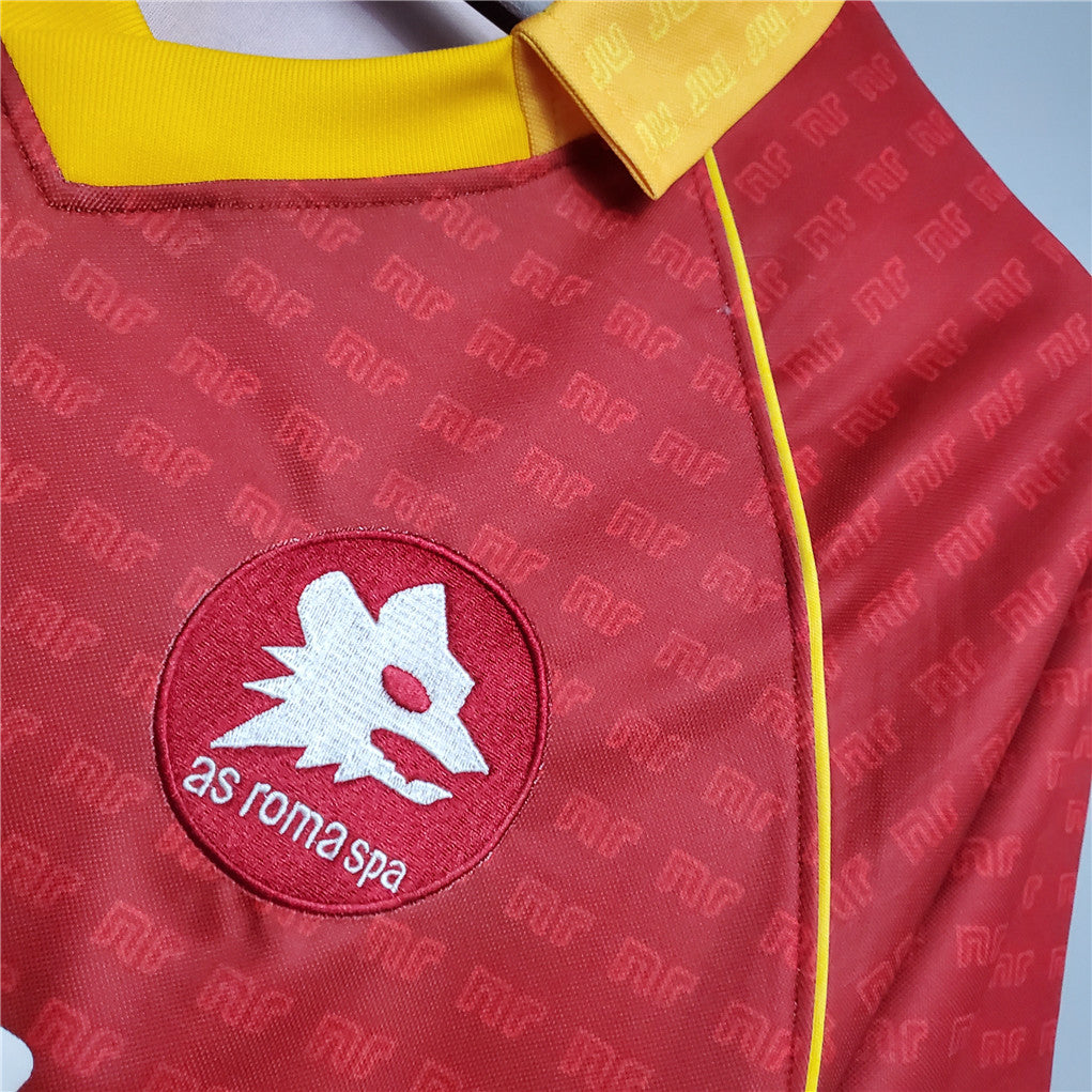 Roma 90-91 Home Retro Shirt crest