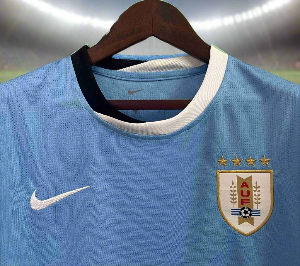 Uruguay 24-25 Home Shirt neck