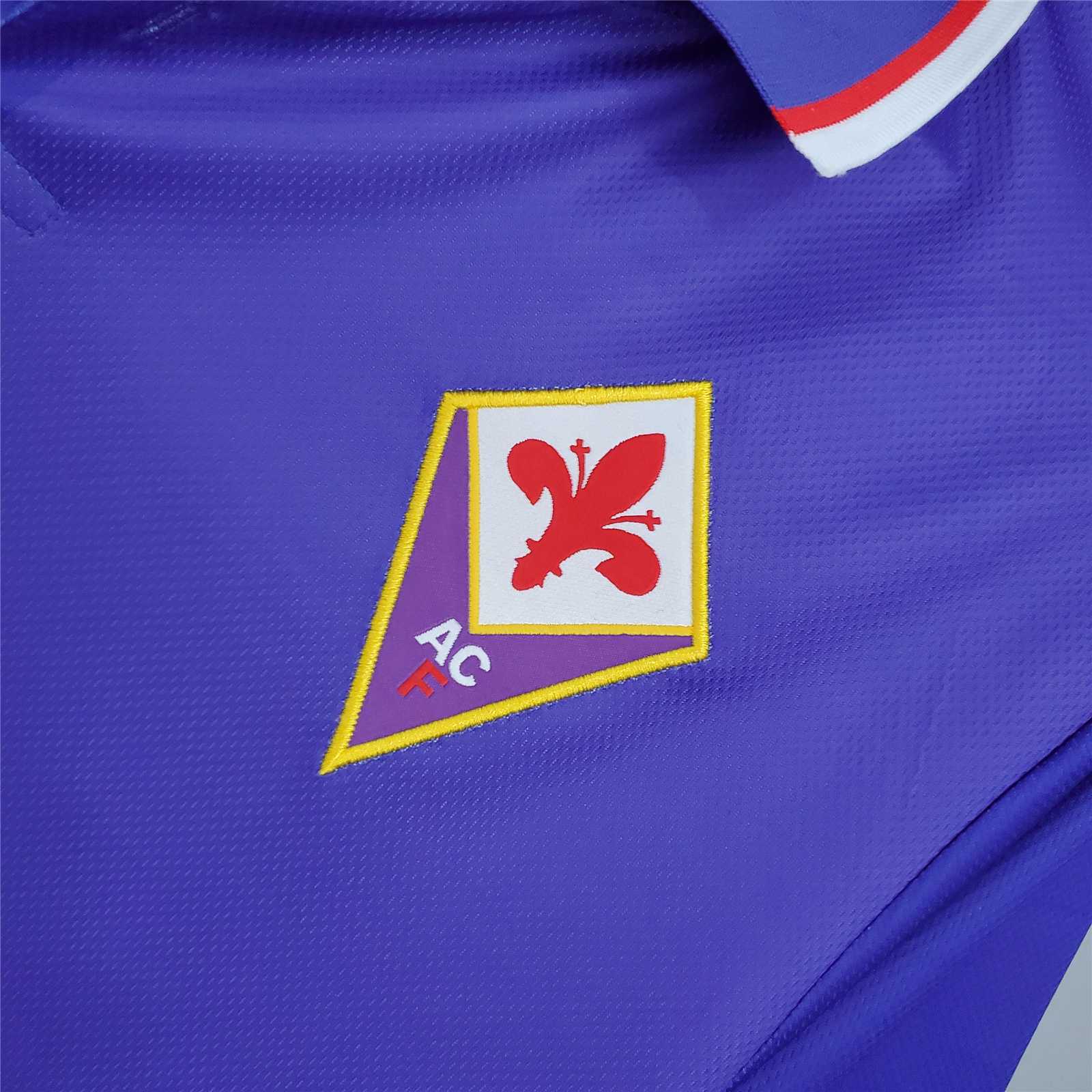 Fiorentina 95-96 Home Retro Shirt crest