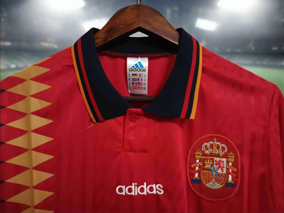 Spain 94-96 Home Retro Shirt collar