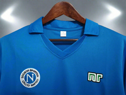 SSC Napoli 89-90 Retro Home Shirt collar