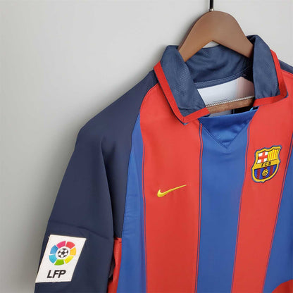 Barcelona 03-04 Home Retro Shirt side