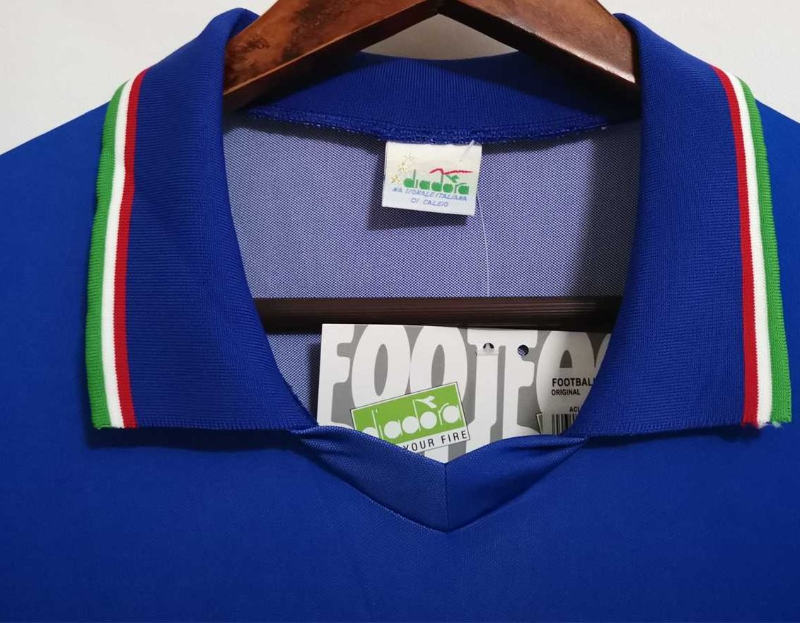 Italy 90-92 Home Retro Shirt collar