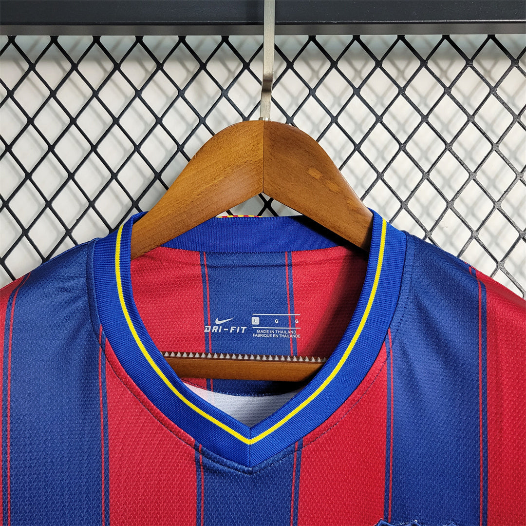 Barcelona 09-10 Home Retro Shirt neck