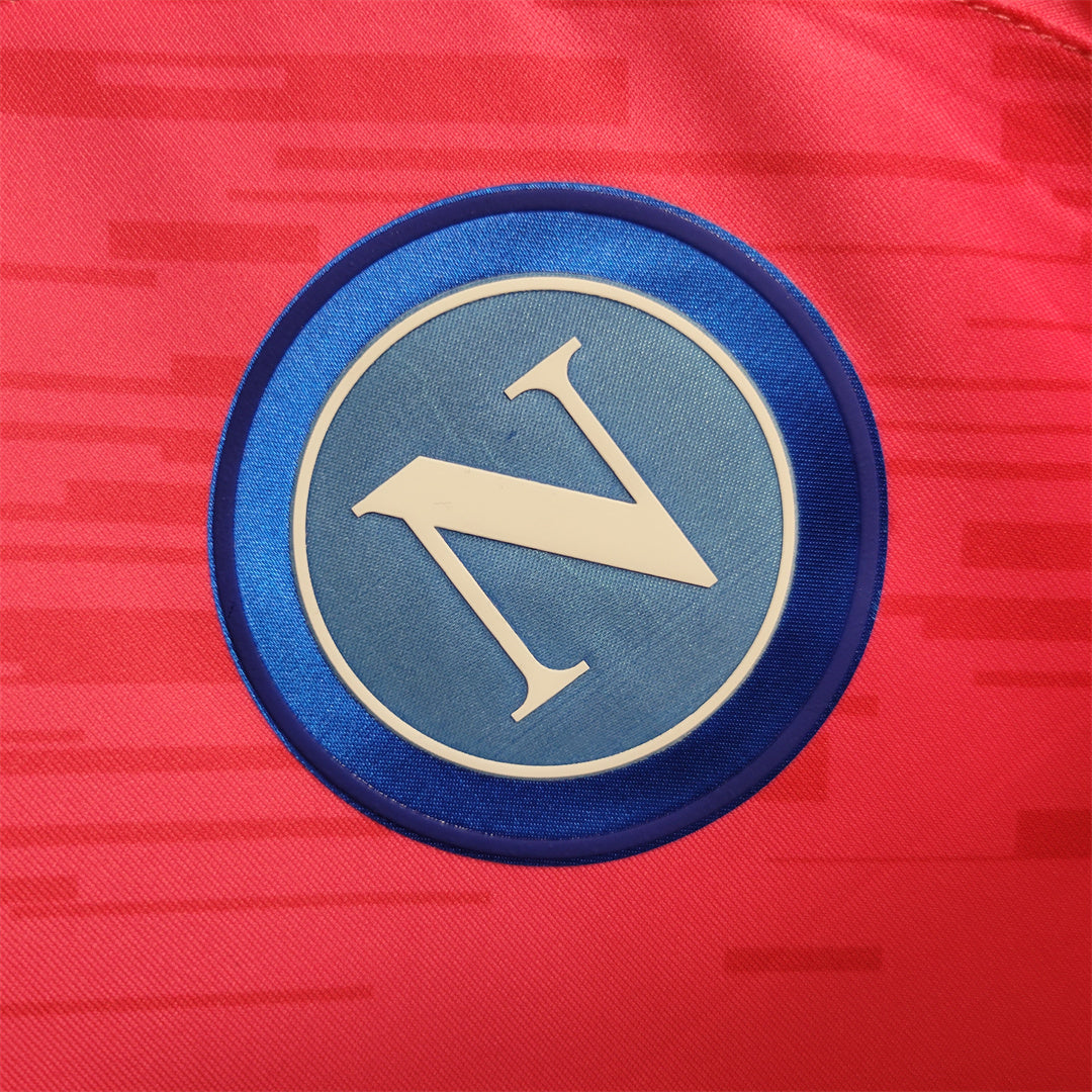 SSC Napoli 22-23 Goalkeeper Pink Shirt crest