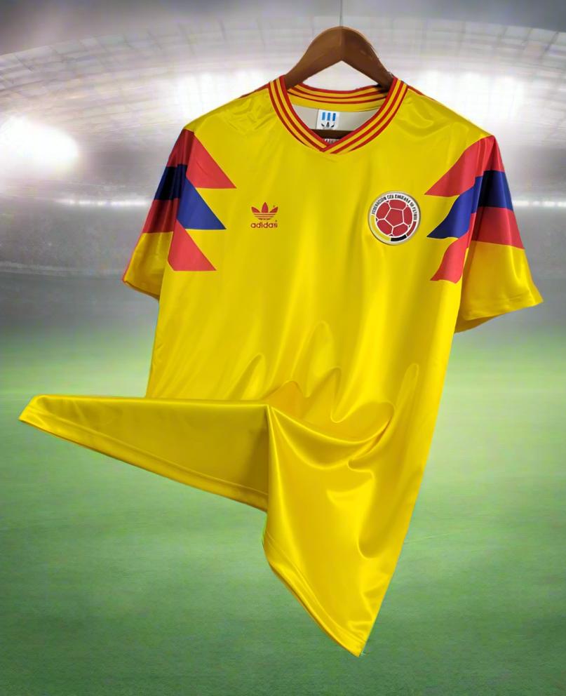 Colombia 90-91 Away Retro Shirt wind