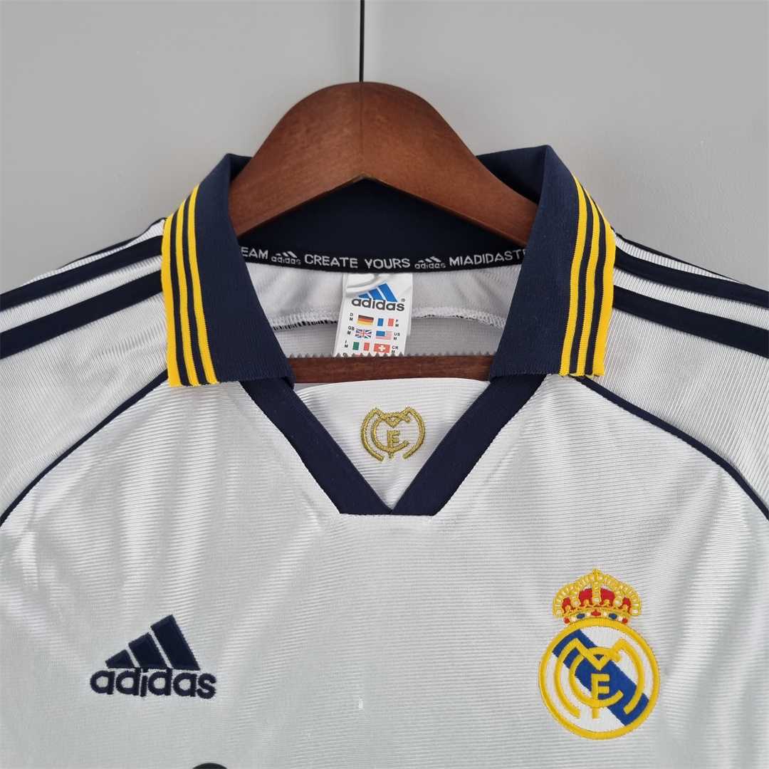 Real Madrid 98-00 Home Retro Shirt neck