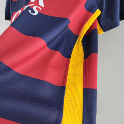 Barcelona 15-16 Home Retro Shirt side