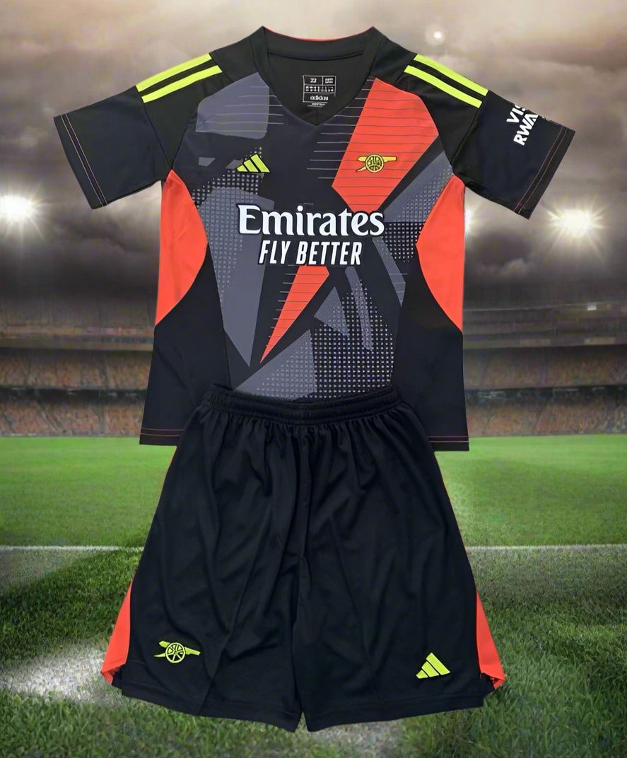 Arsenal Kids 24-25 Goalkeeper Kit Black