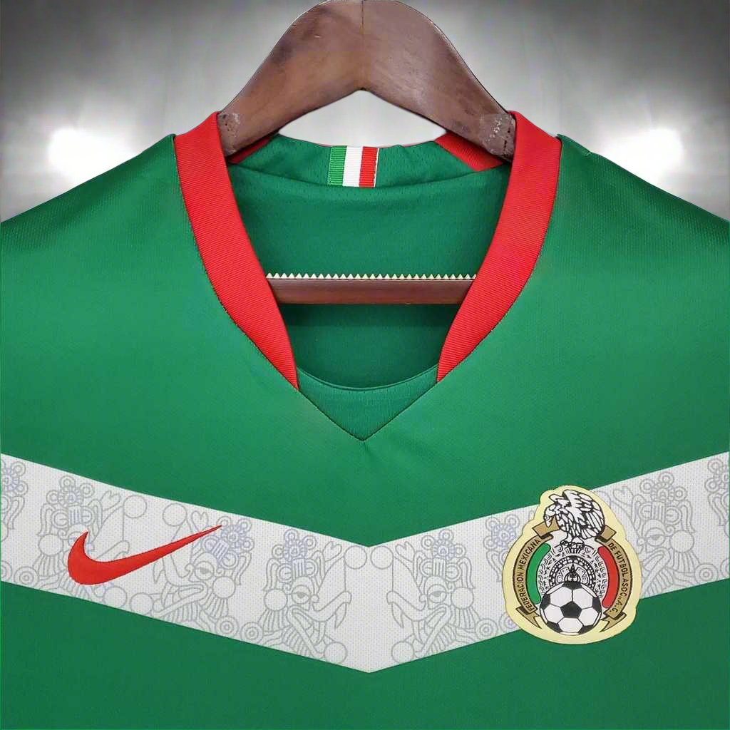 Mexico 06-07 Home Retro Shirt neck