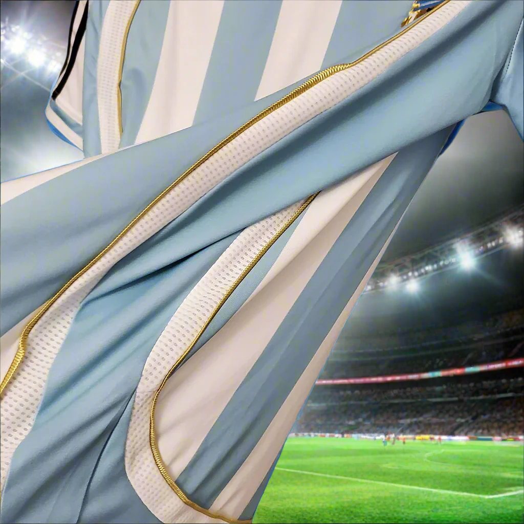 Argentina 06-08 Home Retro Shirt  trim