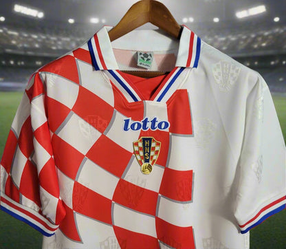 Croatia 98-00 Home Retro Shirt neck