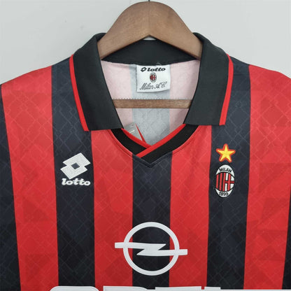 AC Milan 95-96 Home Retro Shirt collar