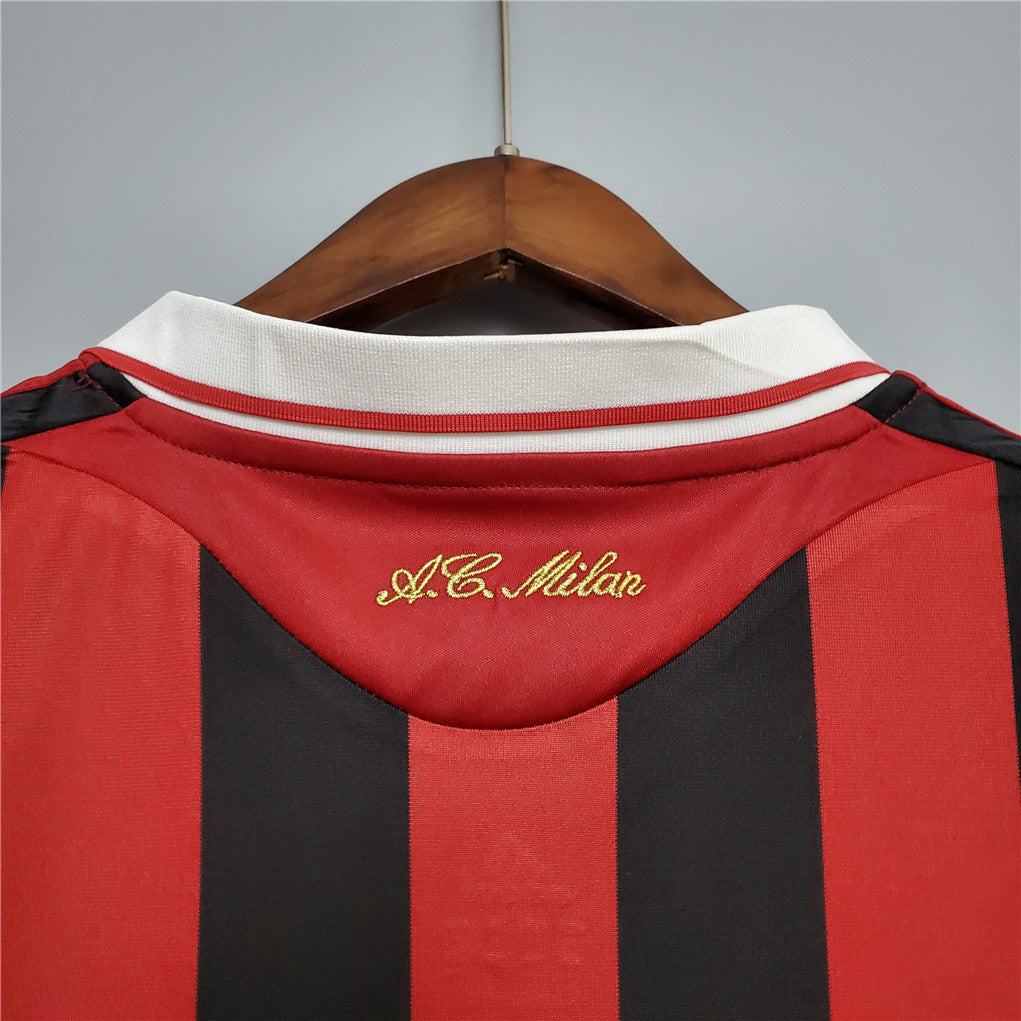 AC Milan 09-10 Home Retro Shirt collar