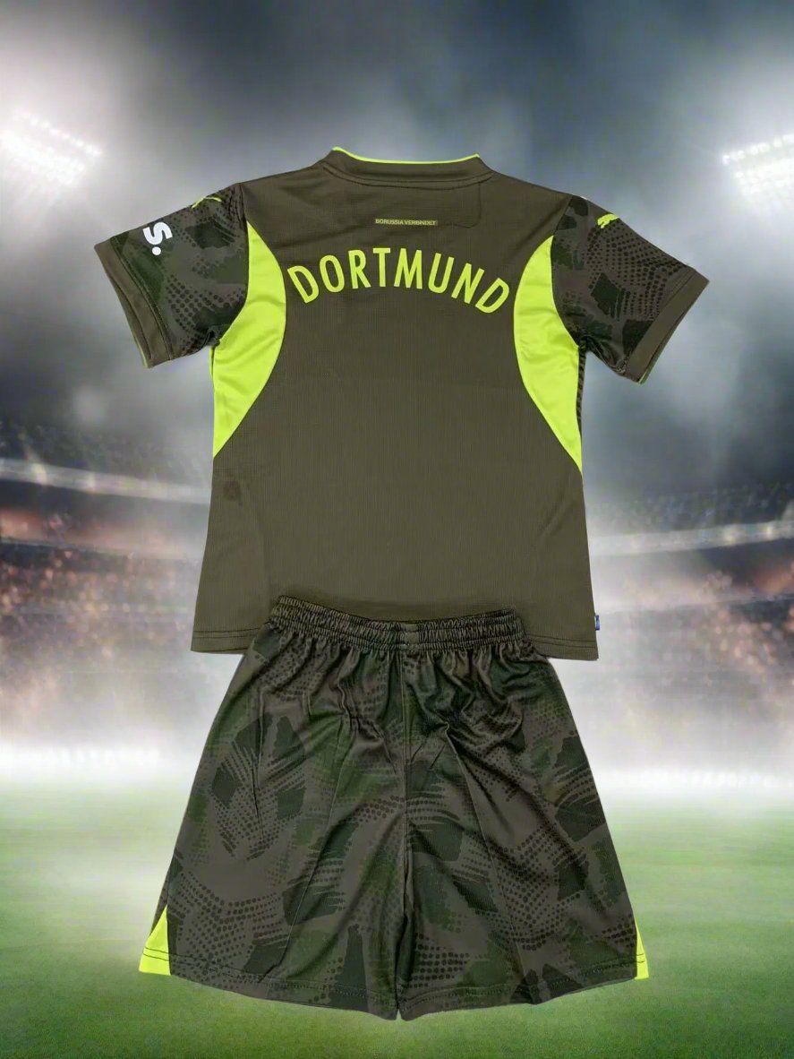 Borussia Dortmund Kids 23-24 Goalkeeper Kit Green rear