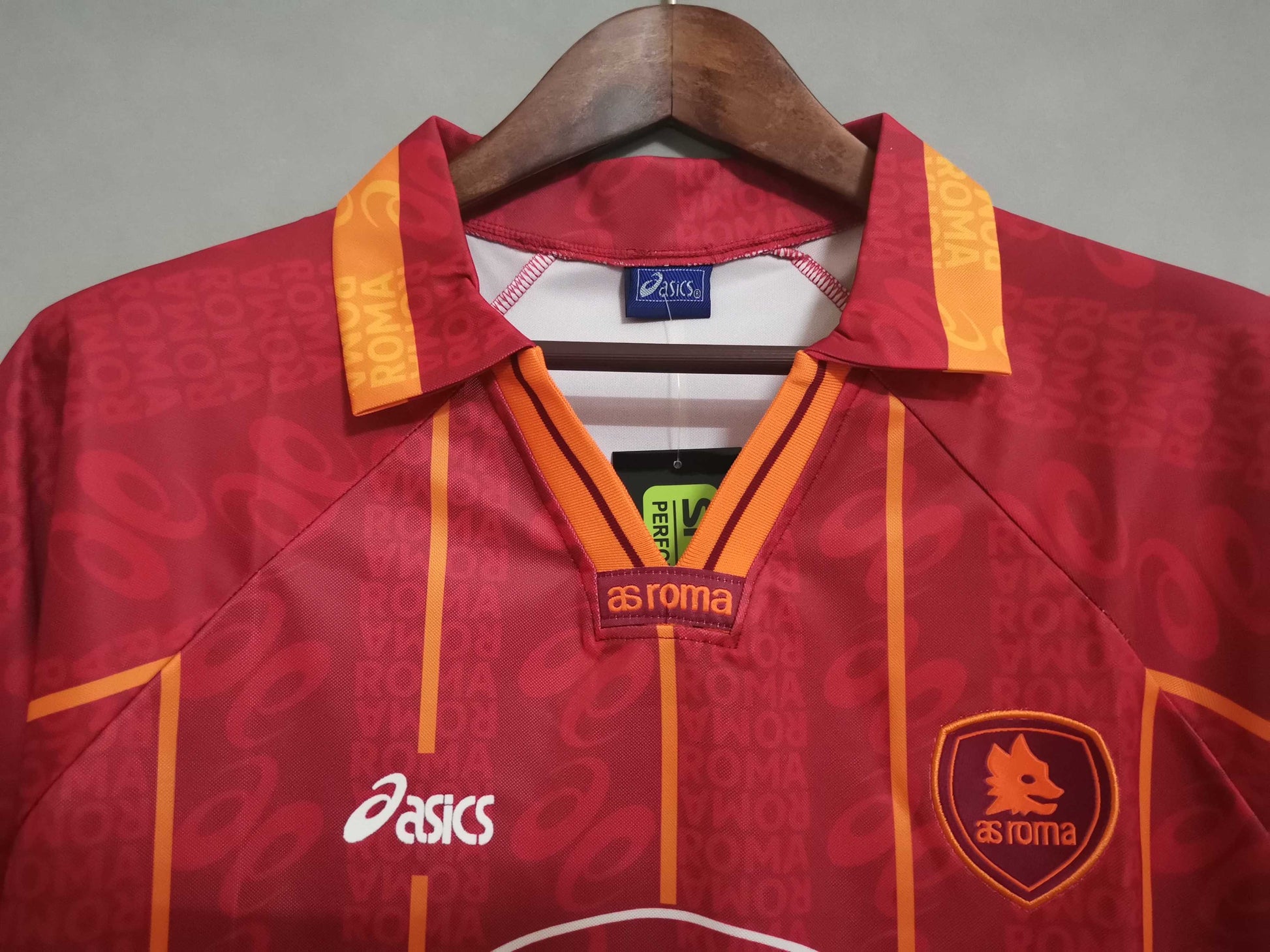 Roma 96-97 Home Retro Shirt neck