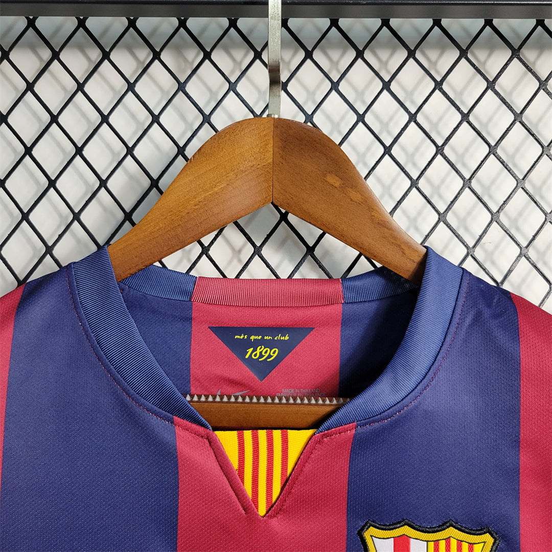 Barcelona 14-15 Home Retro Shirt neck