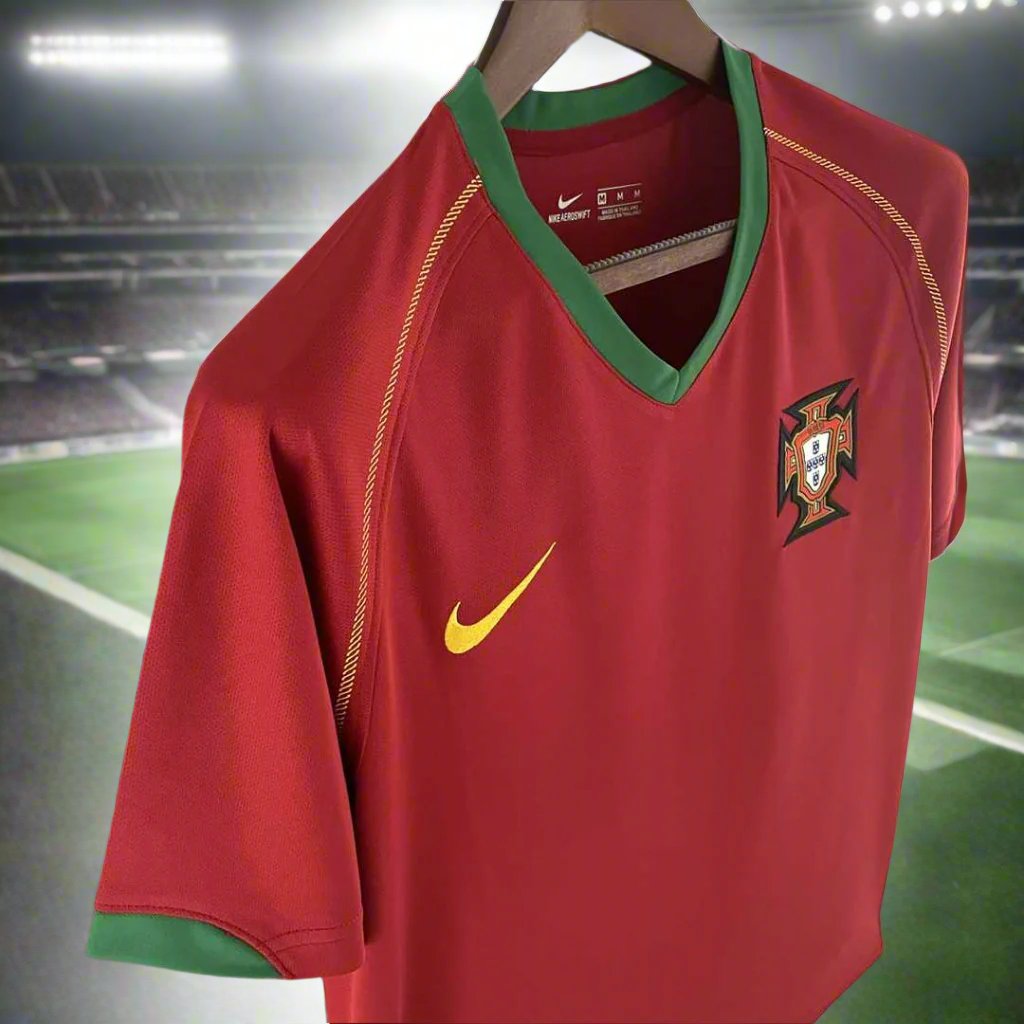 Portugal 06-08 Home Retro Shirt side