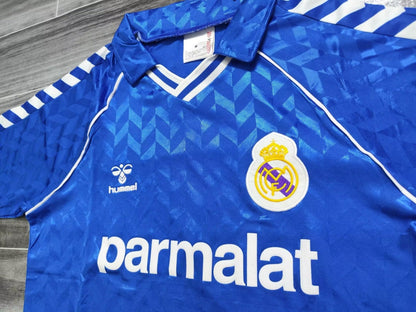 Real Madrid 86-88 Away Retro Shirt sponsor