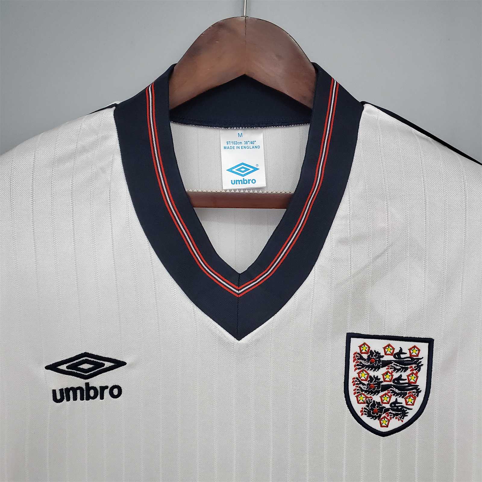 England 84-87 Home Retro Shirt neck