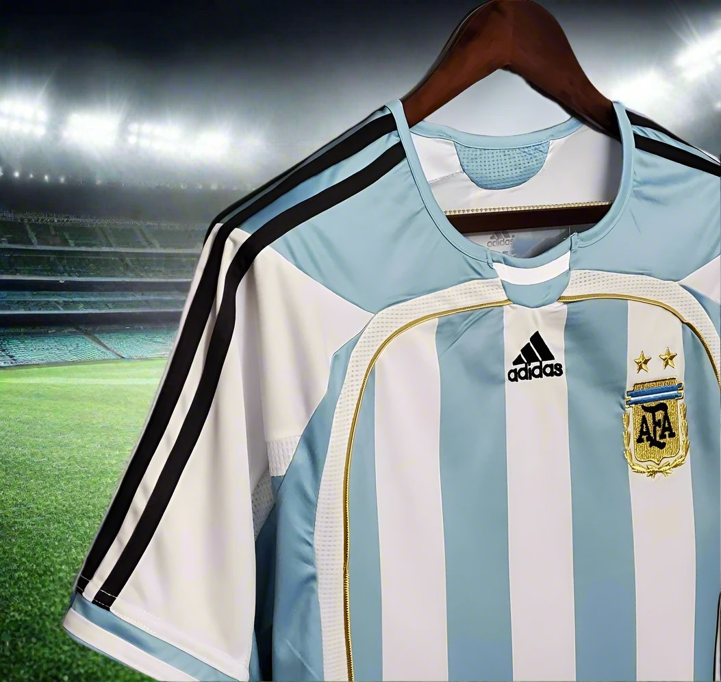 Argentina 06-08 Home Retro Shirt side