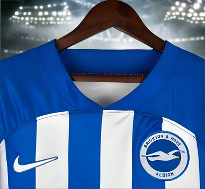 Brighton & Hove Albion 23-24 Home Shirt neck