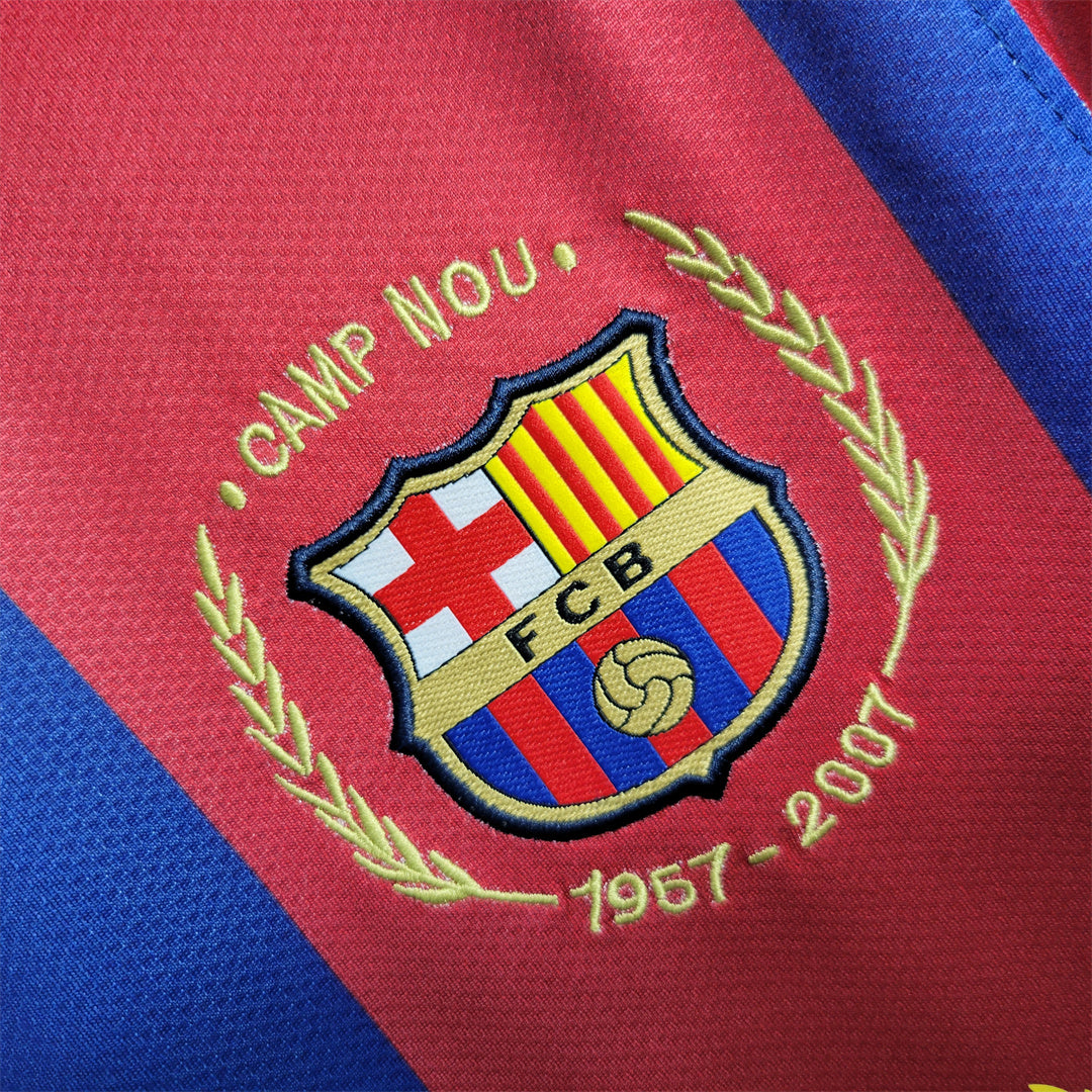 Barcelona 07-08 Home Retro Shirt badge