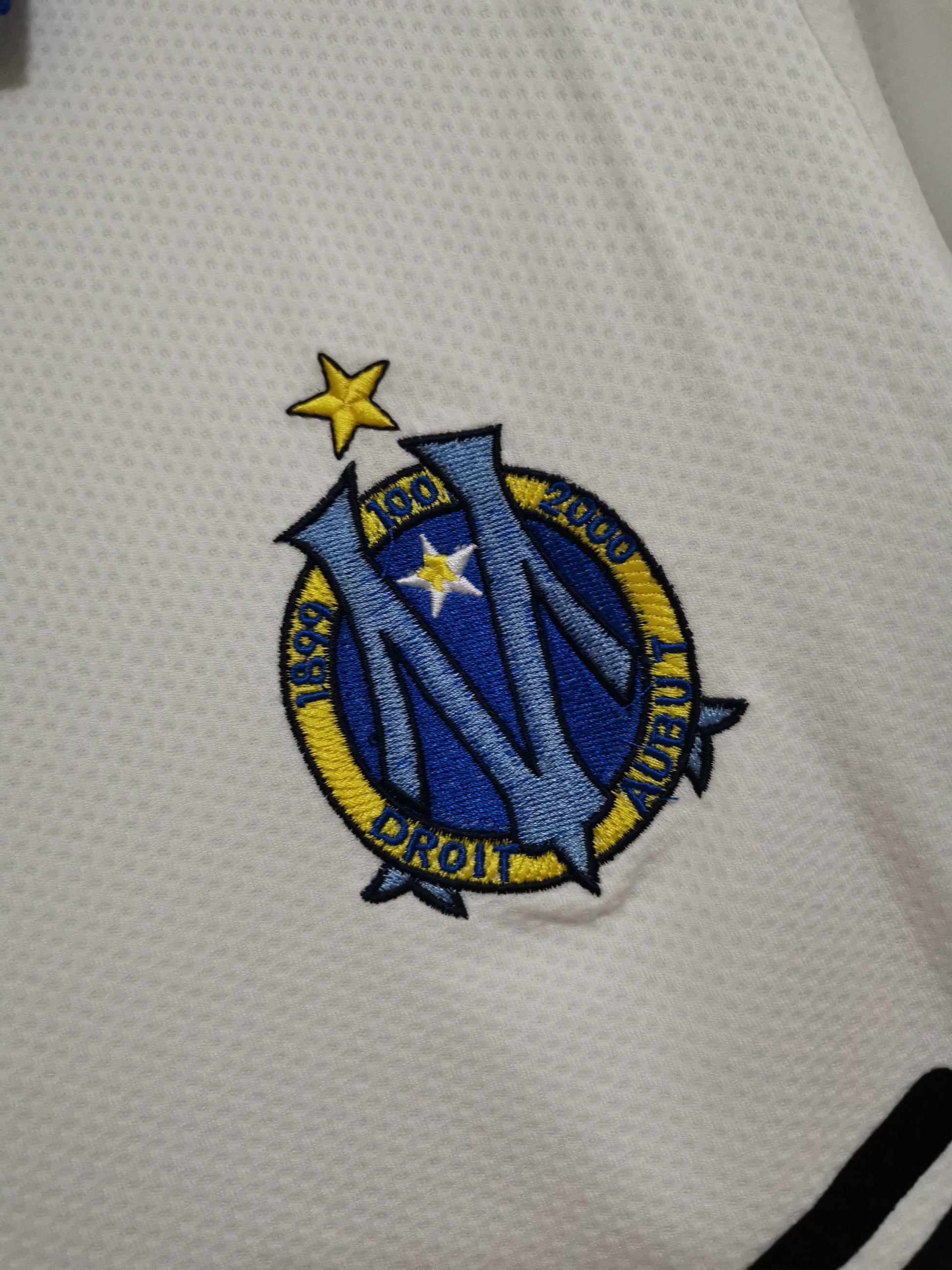 Olympique Marseille 99-00 Home Retro Shirt badge