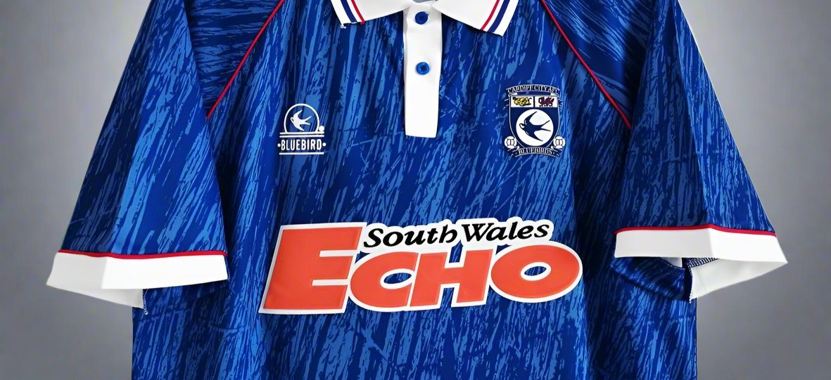 Cardiff City 92-94 Home Shirt sposor