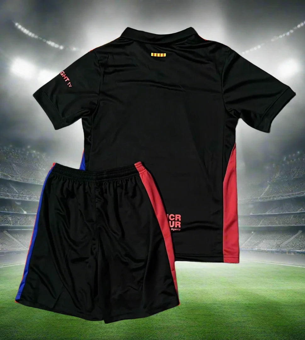 Barcelona Kids 24-25 Away Kit (New Sponsor Logo) rear