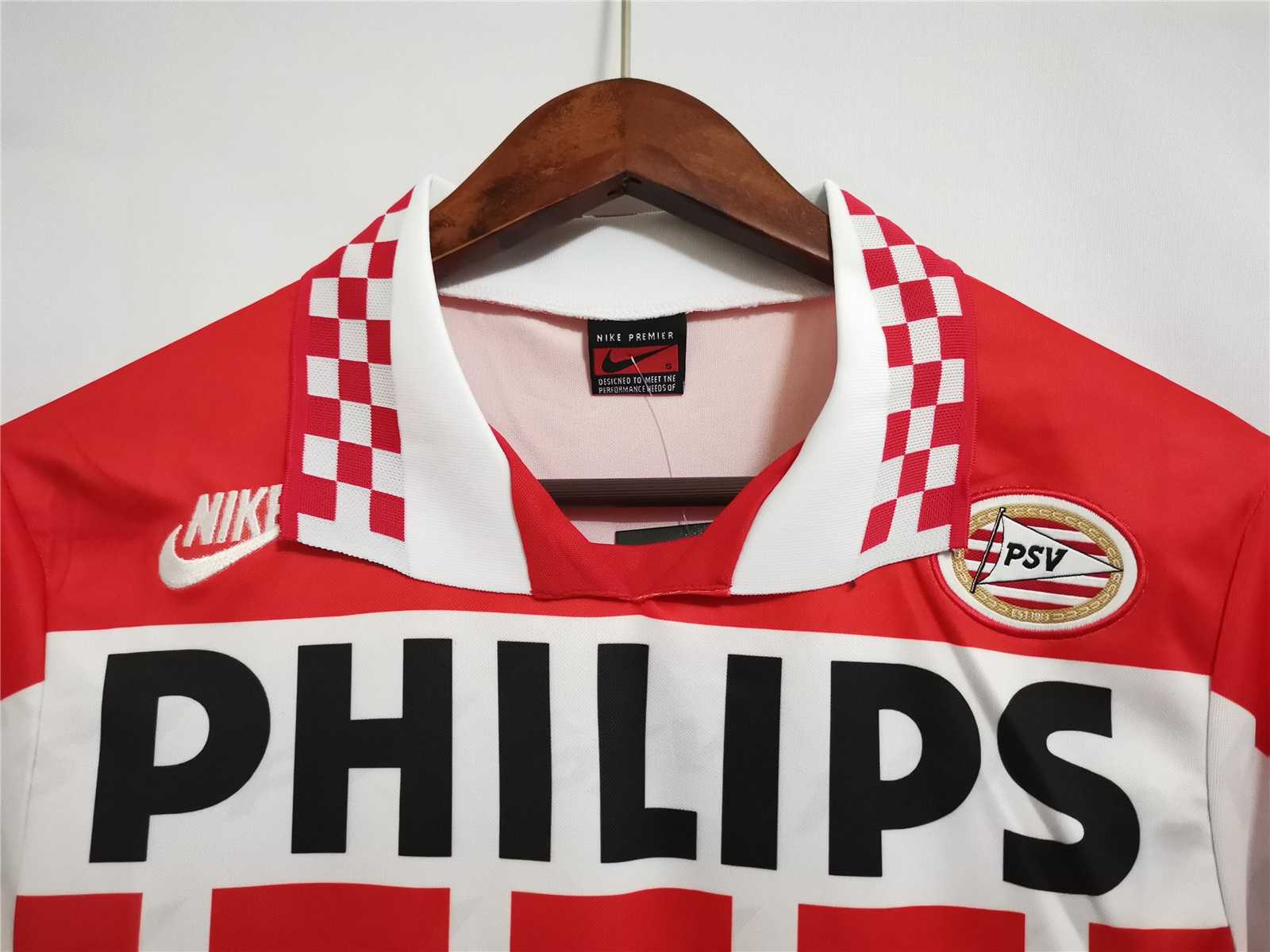 PSV Eindhoven 95-96 Home Retro Shirt neck