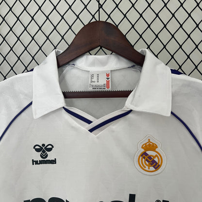 Real Madrid 86-88 Home Retro Shirt collar