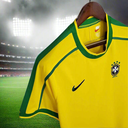 Brazil 98-00 Home Retro Shirt sleeve