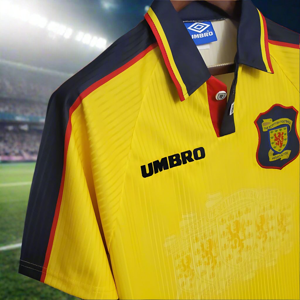 Scotland 97-98 Away Retro Shirt collar