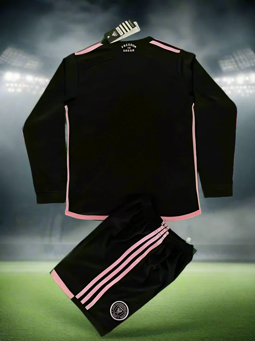 Inter Miami Kids 2024 Away Long Sleeve Kit rear