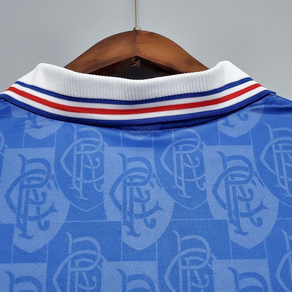 Rangers  96-97 Home Retro Shirt collar